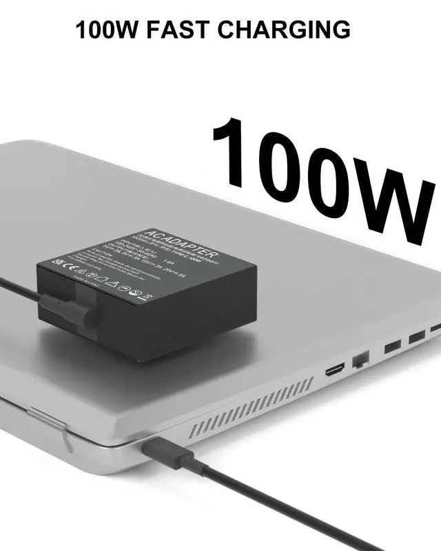Alt view image 4 of 7 - 100W USB C AC Adapter Charger Compatible with Asus ROG Ally X Z1 Dock ROG Flow X13 Z13GV301 GV302 GZ301, Zenbook, Zephyrus, ROG Strix, Vivobook Charger Type C Power Cord