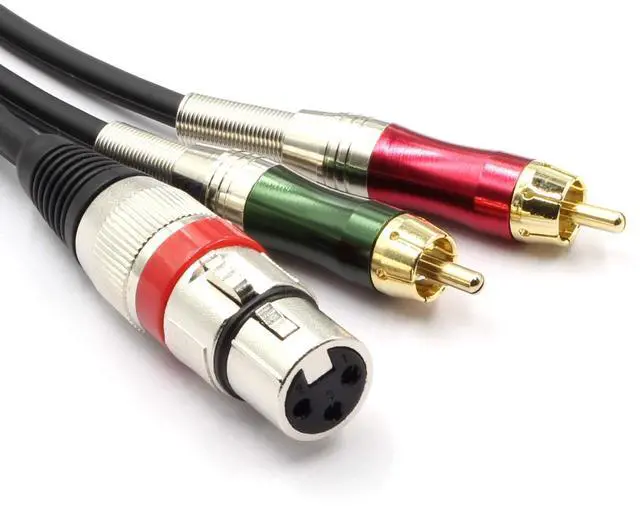 Main image of XLR Female to 2 x Phono RCA Plug Adapter Y Splitter Patch Cable, XLR Female 3 Pin to Dual RCA Male Plug Stereo Audio Cable Connector(1.5 M/5FT)