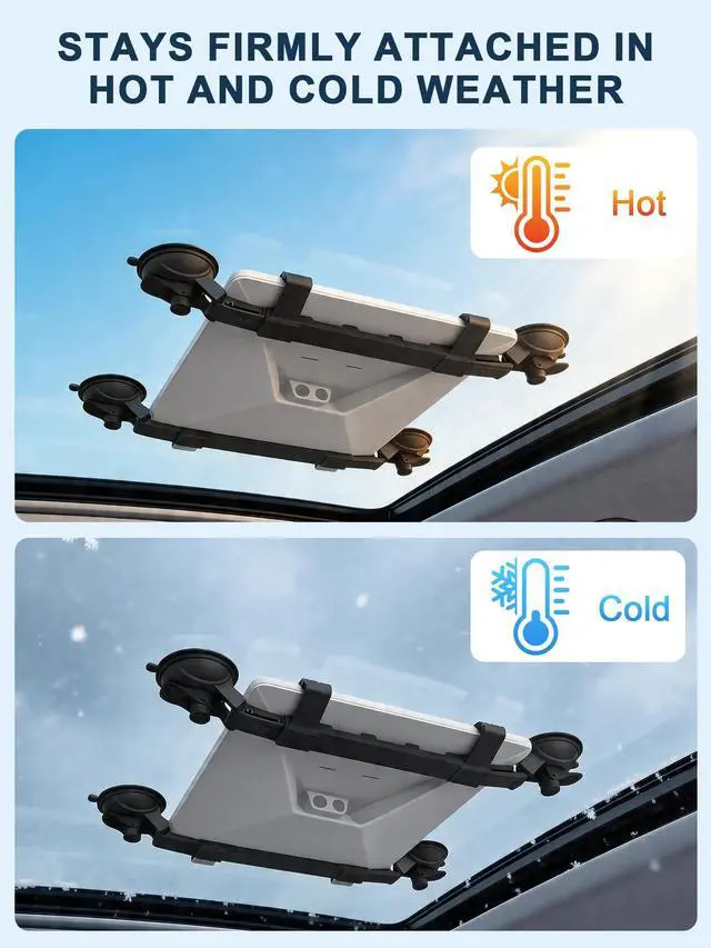 Alt view image 4 of 7 - Starlink Mini/Gen 3 Suction Cup Car Mount,Heavy Duty Roof & Window Vacuum Mount for RV SUV Truck Boat,Adjustable Vehicle Holder for Starlink Gen 3 Internet Dish,Tool-Free Installation-Black