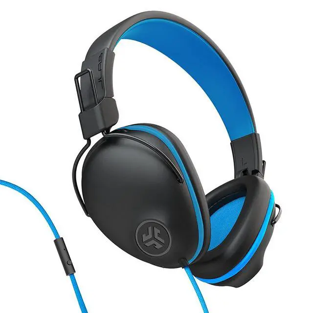 Main image of JBuddies Pro Wired Over-Ear Kids Headphones with mic, Volume Limiter, Folding, Noise Isolation, Blue