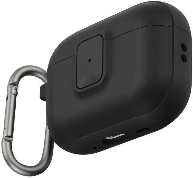 Main image of for AirPods Pro 3 Case, Compatible with Apple AirPods Pro 3rd Generation Case (2025), Two-Tone Effect, with Safety Lock & Carabiner, Black