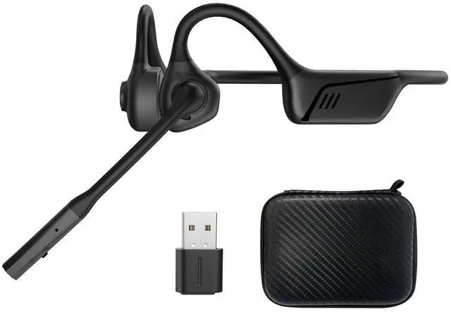 Main image of Open Ear Headphone with Mic, AptX-LL, Compatible with Call, Meeting | BT5.1, Air Conduction Headphone with Mute Button&Noise Canceling, USB-A&C Dongle, Lightweight