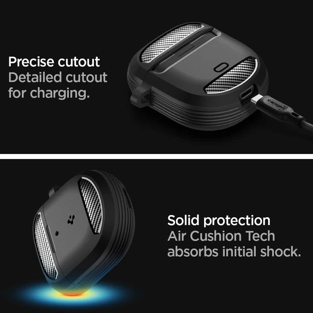 Alt view image 6 of 7 - Rugged Armor Shockproof Drop Protection Case Designed for Bose QuietComfort Ultra Earbuds 2nd Gen (2025), Ultra Earbuds (2023) and QuietComfort Earbuds II Case (2022)