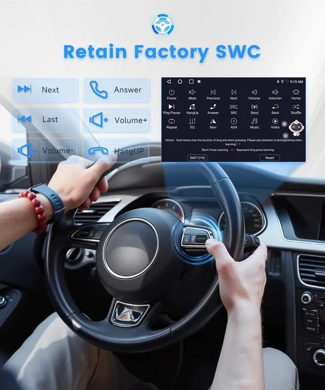 Alt view image 5 of 7 - Android 13 Car Stereo for Mercedes-Benz Sprinter W906 2006-2016 with Physical Buttons & Dual Knobs, Wireless CarPlay & Android Auto, 7 Inch Touchscreen Radio with Backup Camera, GPS, SWC