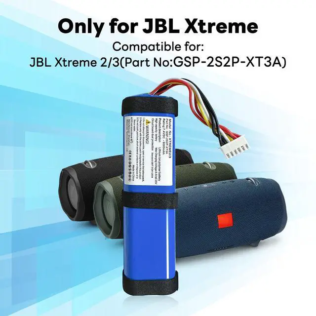 Alt view image 2 of 7 - 9000mAh Replacement Battery Compatible for JBL Xtreme 2 Xtreme 3 Waterproof Bluetooth Speaker (Part No: GSP-2S2P-XT3A) 2025 Upgrade High Capacity 7.4V Battery with Repair ToolsNot for JBL Xtreme 1