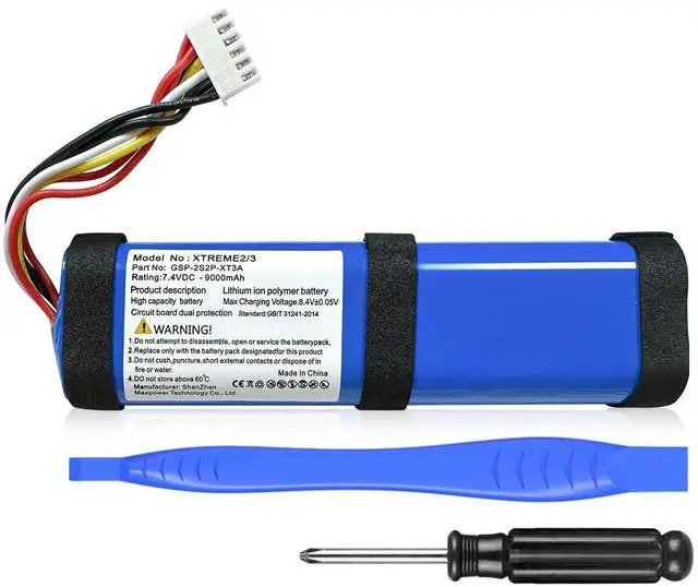 Main image of 9000mAh Replacement Battery Compatible for JBL Xtreme 2 Xtreme 3 Waterproof Bluetooth Speaker (Part No: GSP-2S2P-XT3A) 2025 Upgrade High Capacity 7.4V Battery with Repair ToolsNot for JBL Xtreme 1
