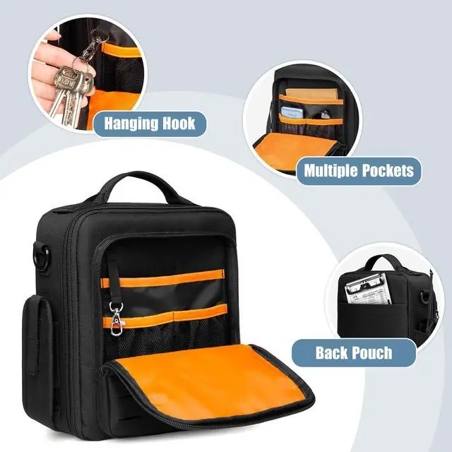 Alt view image 4 of 7 - Pilot Headset Bag, Aviation Headset Case, Bag Only | Pilot Bag with Top handle and Detachable Shoulder Strap for Aviation Headset, Kneeboard, iPad and More, Patent Design