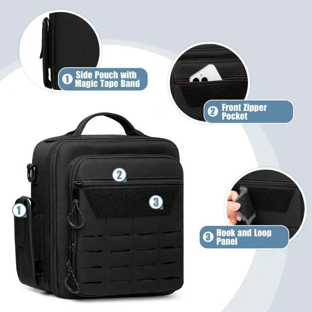 Alt view image 3 of 7 - Pilot Headset Bag, Aviation Headset Case, Bag Only | Pilot Bag with Top handle and Detachable Shoulder Strap for Aviation Headset, Kneeboard, iPad and More, Patent Design