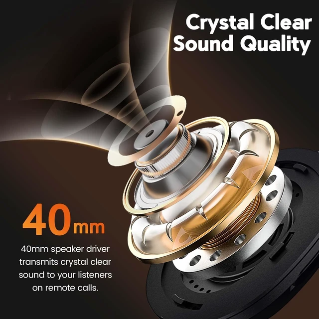 Alt view image 6 of 7 - Truck Driver Bluetooth Headset with Microphone, Environmental Noise Cancelling Wireless Headphone, 99ft Long Wireless Range, Up to 30 Hours of Talk Time, Ultra-Large Soft Earmuff Trucker Headset