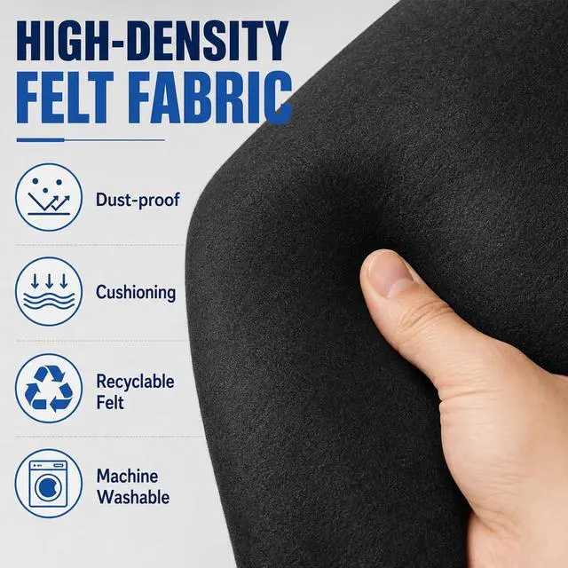 Alt view image 3 of 7 - 60"-65 TV Cover for Moving & Shipping, Dust Anti-Scratch TV Screen Cover | Tear Resistance Thick Felt Cover with Bottom Straps, Reusable Anti-Scratch TV Protector, Heavy Duty Felt Anti-Scratch Dust