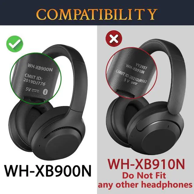 Alt view image 3 of 7 - Cooling Earpads for Sony WH-XB900N (Not Fit WH-XB910N) - Black | Also for WH-CH710N/WH-CH720N/WH-RF400/MDR-RF895RK Headphones