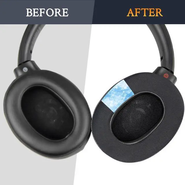 Alt view image 6 of 7 - Cooling Earpads for Sony WH-XB900N (Not Fit WH-XB910N) - Black | Also for WH-CH710N/WH-CH720N/WH-RF400/MDR-RF895RK Headphones