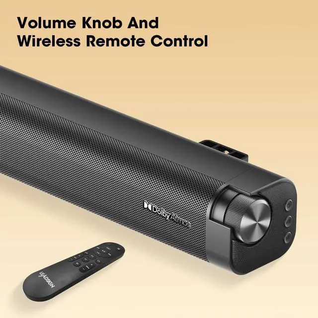 Alt view image 7 of 7 - Dolby Atmos Soundbar for TV with Subwoofer | 120W Home Theater System for Football & Sports, 3D Surround Sound, Deep Bass, Bluetooth 5.3, HDMI ARC/Optical/AUX, Easy Setup