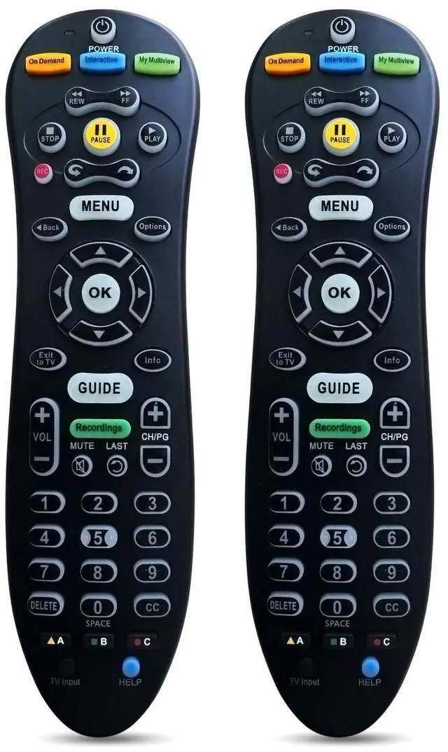 Main image of 2 Pack S30-S1B Remote Control Replacement for AT&T U-Verse Receiver, Backlit, Easy Setup Multi-Function