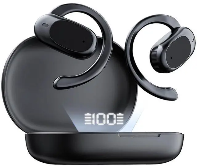 Main image of O3 Open-Ear Wireless Headphones Bluetooth Earbuds, Powerful 13mm Drivers, Customized EQ via App, Secure Adjustable Ear Hooks, Ultra-Lightweight Comfort, Ai-Enhanced Clear Calls -Black