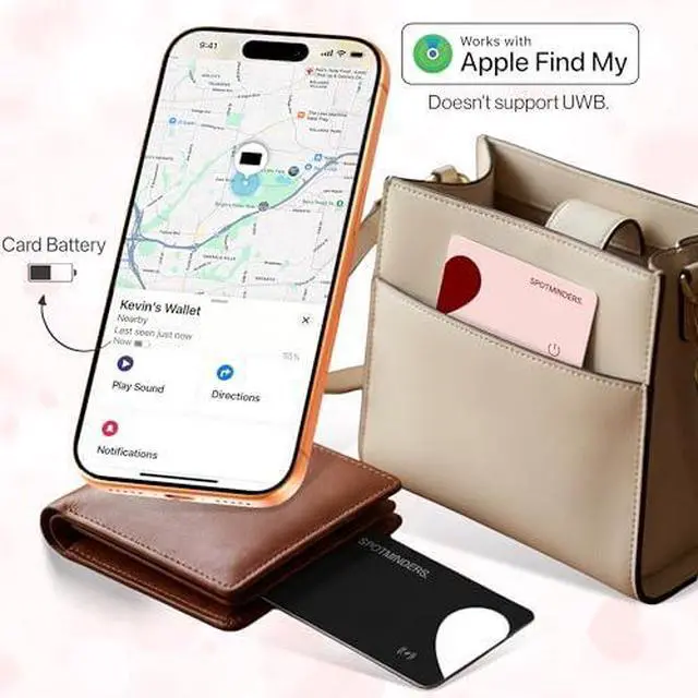 Alt view image 3 of 7 - Spotminders 3-Pack Travel Bundle - Works with Apple Find My Tracking Card for Wallet 0.07in Slim Item Finder