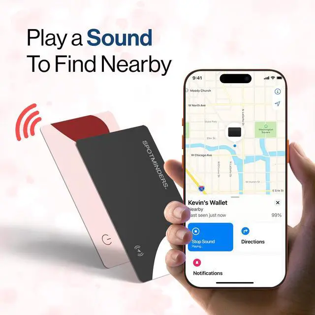Alt view image 4 of 7 - Spotminders 3-Pack Travel Bundle - Works with Apple Find My Tracking Card for Wallet 0.07in Slim Item Finder