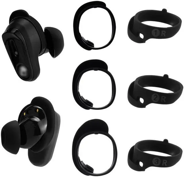 Main image of Replacement Ear Wings for Skullcandy Method 360 ANC Earbuds, S/M/L | Anti-Slip Silicone Wingtips Covers Ear Tips with Portable Storage Box (3 Pairs, Black)