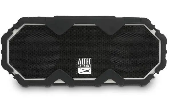 Main image of Mini LifeJacket Jolt Bluetooth Speaker with Qi, Wireless, Waterproof, Portable, Speakers, Loud Volume, Strong Bass, Rich Stereo System, Microphone, 16 Hour Battery, 100 ft Range, Gray