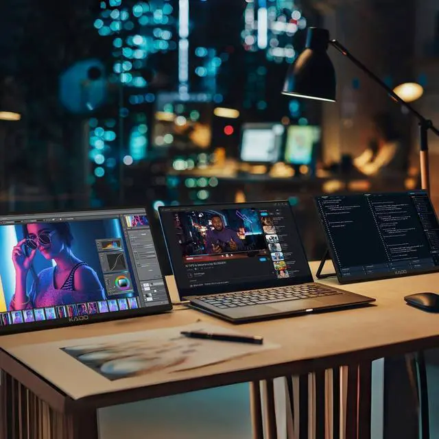Alt view image 6 of 7 - 15.6" FHD Portable Monitor 1920x1080 Second Display IPS HDMI USB-C | Laptop Screen Extender, 180° Adjustable Kickstand, Wall/Arm Mount for PC, Mac, Phone, Dex, Tablet, Xbox, PS4/PS5 and Switch