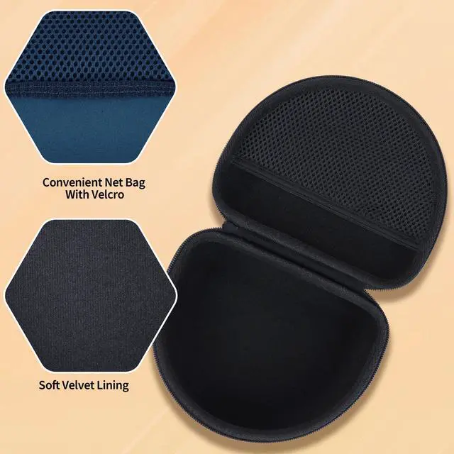 Alt view image 4 of 7 - Case for Skullcandy Hesh Evo/Hesh ANC/Crusher ANC 2 Headphones | Hard Shell Shockproof, Portable Headphone Storage, Mesh Bag Organizer, Lightweight Travel