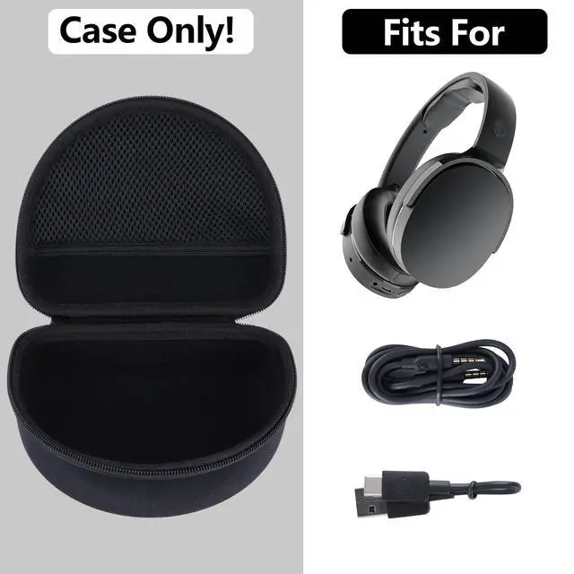 Alt view image 3 of 7 - Case for Skullcandy Hesh Evo/Hesh ANC/Crusher ANC 2 Headphones | Hard Shell Shockproof, Portable Headphone Storage, Mesh Bag Organizer, Lightweight Travel