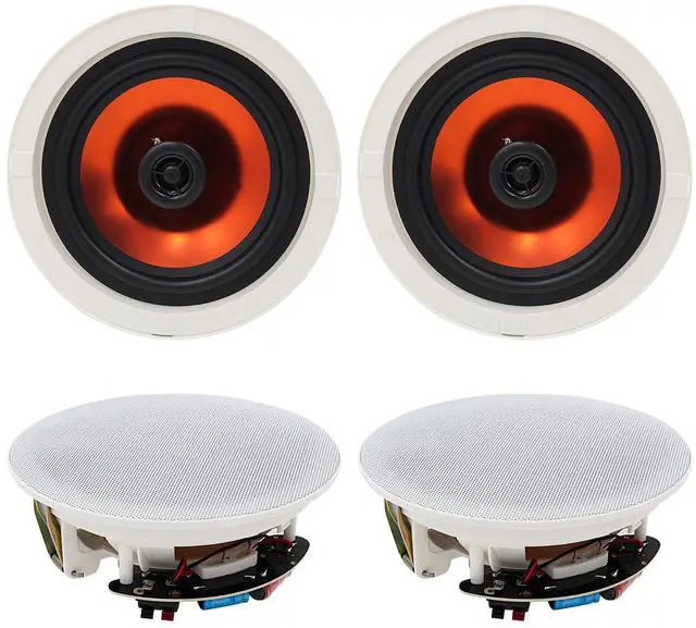 Main image of 4 Inch 480 Watts High Power Ceiling Speakers - Flush Mount, Crisp Sound for Home Theater, Living Room, Office, Kitchen & Covered Patio2 Paris