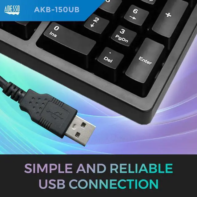 Alt view image 5 of 7 - Ergonomic USB Keyboard, 105-Key US Layout AKB-150UB | Integrated Palm Rest, Split Key Design, Multimedia and Internet Hotkeys