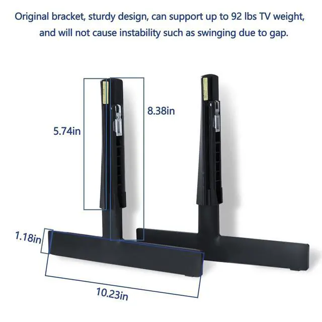 Alt view image 6 of 7 - BN63-19338B Base Stand Compatible with Samsung AU8000 CU8000 TV Legs | AU8000 CU8000 TV Legs for UN55AU8000FXZA UN50AU8000FXZA UN50CU8000FXZA UN55CU8000FXZA OEM Legs Replacement Screw Not Required