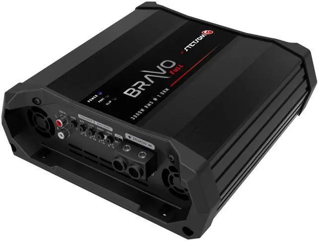 Alt view image 3 of 7 - Bravo Full 3000 1 Ohm Mono Car Amplifier, 3000.1 3K Watts RMS, 1 Stable Car Audio, HD Sound Quality, 3000x1, Crossover & Bass Boost, Car Stereo Speaker Subwoofer MD, Smart Coolers