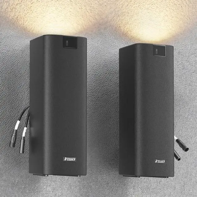 Main image of 400W Outdoor Bluetooth Speakers with Lights, IP65 Waterproof, AC-Powered Stereo Speaker, Auracast Wireless Multi-Speaker Pairing, Wall Mount Sound System w/Aux for Porch, Patio, Garage, Home