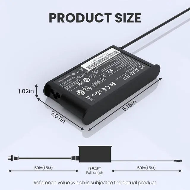 Alt view image 2 of 6 - 135W USB C Laptop Charger Compatible with Lenovo ThinkPad Z16 P16s P15s P14s E16 E15 E14 T16 Yoga/Slim Pro 9 7 6 7i 9i Book 9 ThinkBook 16 14p 14 15 14s IdeaPad Slim/Pro 9 7 5 Legion 9 Laptop