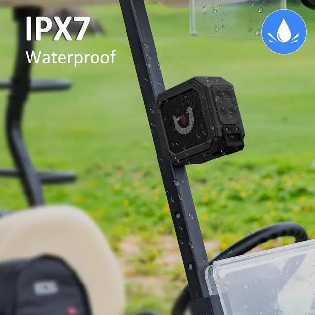 Alt view image 5 of 7 - Golf Cart Bluetooth Speaker Magnetic Portable Wireless Speaker with Loud Stereo Sound Bass Boost 20 Hours Play IPX7 Waterproof TWS & SD Card Function Golf Cart Accessories Golf Gifts(Storage Case)