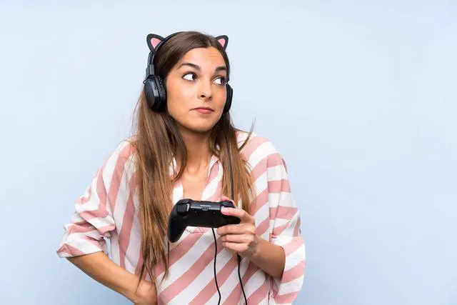 Alt view image 2 of 7 - Cute Cat Ears Fits HypreX Cloud/Stinger/Cloud Flight Headsets, Universal Fit Lovely Kitty Adjustable Attachment Straps for Video Live Gaming Headphone, Black & Pink