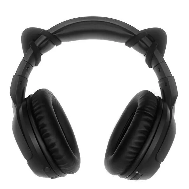 Alt view image 5 of 7 - Cute Cat Ears Fits HypreX Cloud/Stinger/Cloud Flight Headsets, Universal Fit Lovely Kitty Adjustable Attachment Straps for Video Live Gaming Headphone, Black & Pink