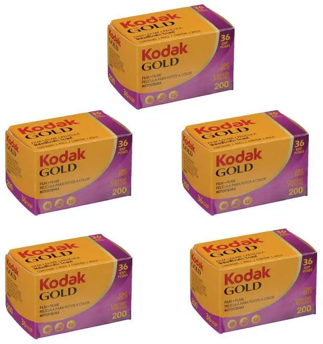 Main image of Kodacolor Gold 200 35mm Color Negative Roll Film, 200 ISO, 36 Exposure, 5-Pack