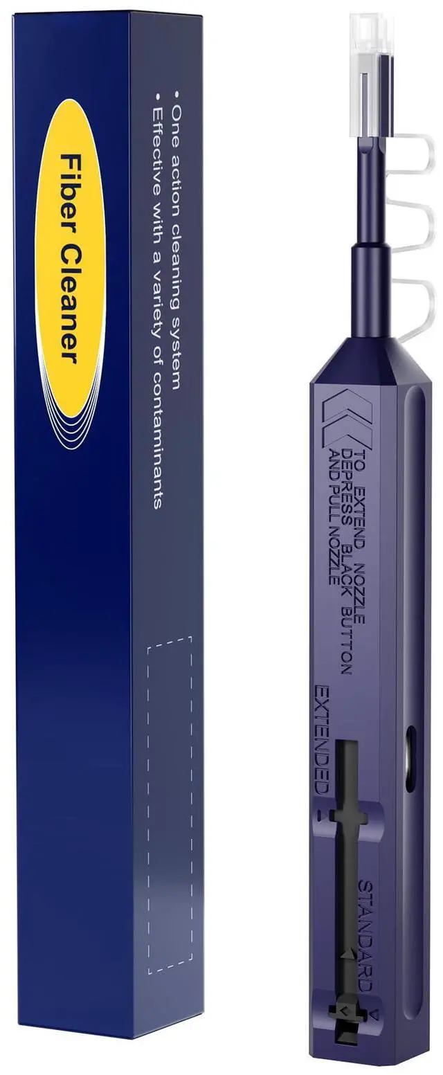 Main image of LC Fiber Cleaner, Fiber Optic Cleaning Pen | LC/MU one click fiber optic cleaner Reusable For 1.25mm Male/Female Optical Adapters Ferrules Reliable