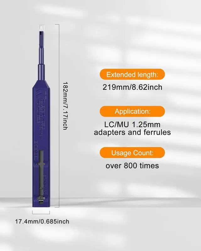 Alt view image 4 of 7 - LC Fiber Cleaner, Fiber Optic Cleaning Pen | LC/MU one click fiber optic cleaner Reusable For 1.25mm Male/Female Optical Adapters Ferrules Reliable