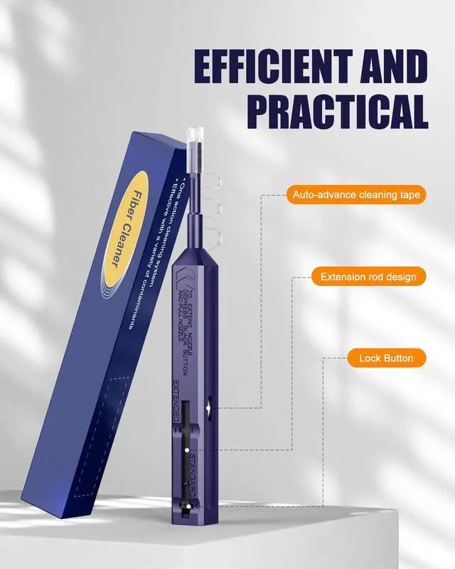 Alt view image 3 of 7 - LC Fiber Cleaner, Fiber Optic Cleaning Pen | LC/MU one click fiber optic cleaner Reusable For 1.25mm Male/Female Optical Adapters Ferrules Reliable