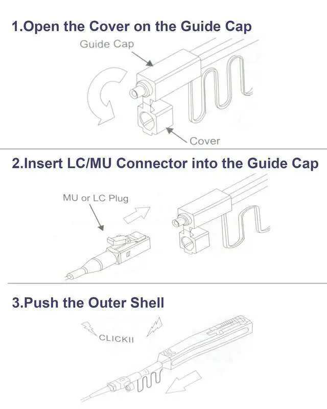 Alt view image 7 of 7 - LC Fiber Cleaner, Fiber Optic Cleaning Pen | LC/MU one click fiber optic cleaner Reusable For 1.25mm Male/Female Optical Adapters Ferrules Reliable