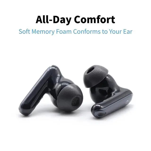 Alt view image 3 of 7 - TW-700-B TrueGrip MAX Memory Foam Ear Tips | For Google Pixel Buds Pro 2, Soundcore Liberty 4 NC & More, Ultimate Comfort, Noise Isolation, Black, Large (3 Pairs)