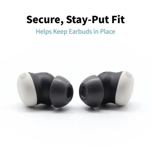Alt view image 4 of 7 - TW-700-B TrueGrip MAX Memory Foam Ear Tips | For Google Pixel Buds Pro 2, Soundcore Liberty 4 NC & More, Ultimate Comfort, Noise Isolation, Black, Large (3 Pairs)