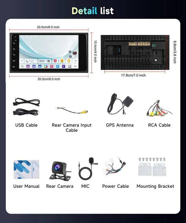 Alt view image 7 of 7 - 5Ghz WiFi 2G+64G Radio for Toyota 4Runner 2003-2009,for Tundra 2003-2006,for Sequoia 2003-2007 Car Stereo,Wireless CarPlay Android Auto,DSP EQ,7 HD IPS Touchscreen, 26UIs GPS Bluetooth Bakcup Camera