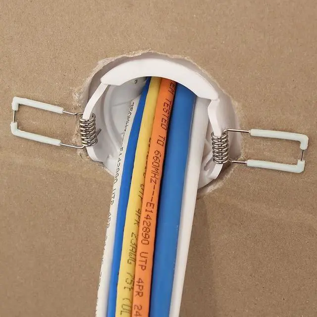 Alt view image 6 of 7 - Construct Pro SpeedyZ Spring-Lock 2 Cable Pass Through Port (White/Pair)