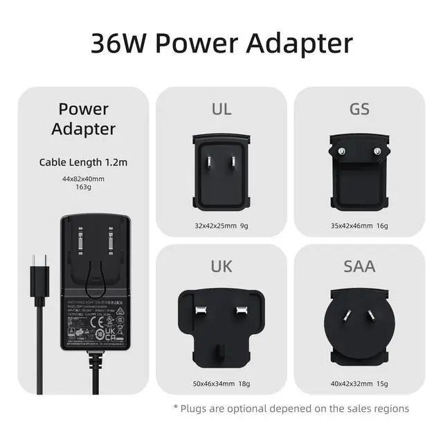 Alt view image 2 of 6 - Power Supply Adapter 12V 3A DC to AC with USB-C Port and UL UK GS SAA Standard Plugs for Mini PC Computer Overclock 3C 4C X2 QuieterDL Series Quieter2/3/4 Series/PCG02 Pro
