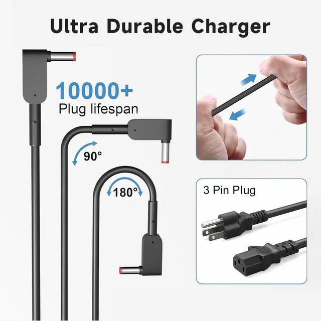 Alt view image 5 of 6 - 230W Charger Compatible with Acer Predator Helios Nitro | 19.5V 11.8A AC Adapter. Fits 5 14-17, 300 500, Triton, ConceptD, Neo. Replaces PH315 AN515 AN517 5.5x1.7mm tip