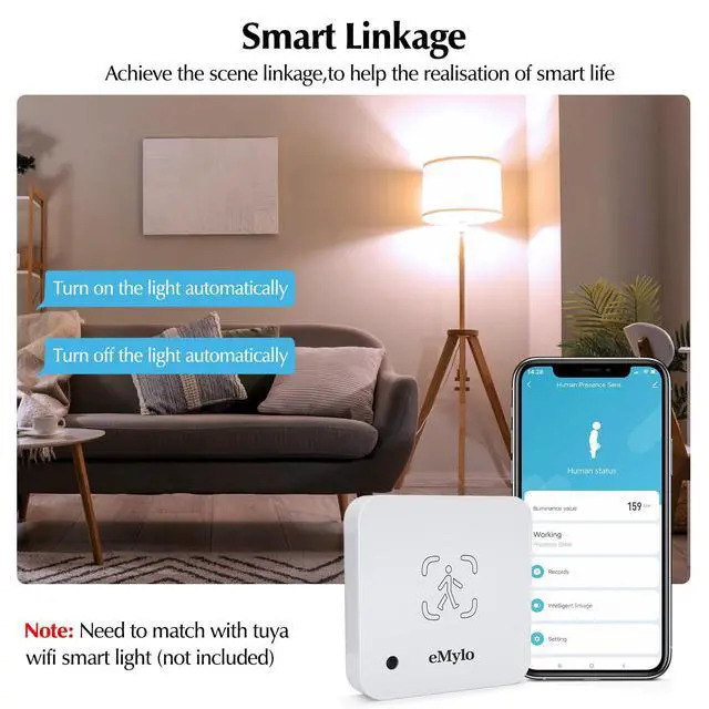Alt view image 6 of 6 - WiFi Human Presence Sensor, Millimeter Wave Radar Motion Detector | 3 Pack, No Hub Required, 24/7 Smart Detection for Home & Business, Compatible with Tuya/Smart Life App