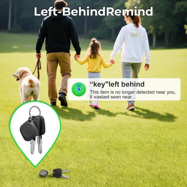 Alt view image 5 of 7 - Tracker Tags-4 Pack(iOS Only), ltem Finder Smart Tag Set Black | IP67 Waterproof, Loud Beep, Replaceable Battery, Smart Tag for Keys, Bags, Luggage, Pets, Wallet, Compatible with Find My APP