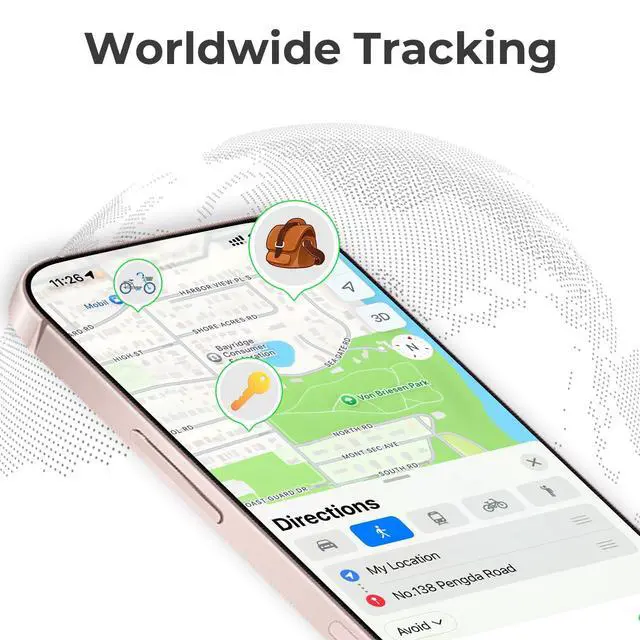 Alt view image 7 of 7 - Tracker Tags-4 Pack(iOS Only), ltem Finder Smart Tag Set Black | IP67 Waterproof, Loud Beep, Replaceable Battery, Smart Tag for Keys, Bags, Luggage, Pets, Wallet, Compatible with Find My APP