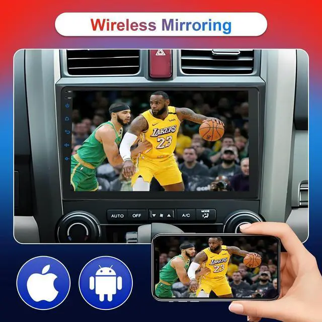 Alt view image 5 of 7 - Car Stereo Radio for Honda CRV 2007-2011, 9" Touch Screen Car Radio with Wireless Carplay/Android Auto with WiFi GPS Navigation, Bluetooth, SWC/FM Radio